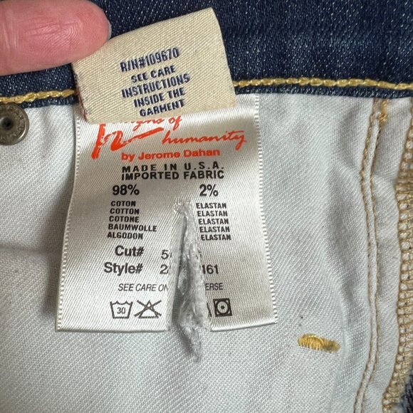 Citizens Of Humanity Jeans Womens 28 Blue High Rise Wide Leg Dark Wash Stretch - Picture 15 of 16